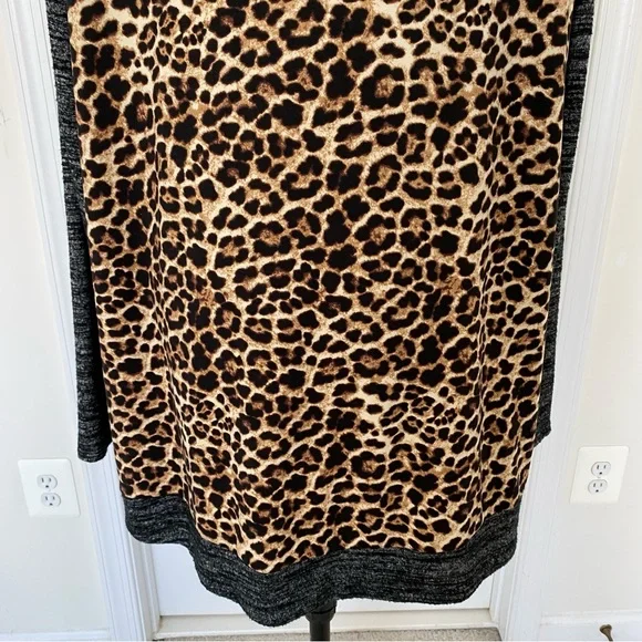 Egy Super Soft Womens Leopard Print Crew neck Jersey Sweater size 1XL - Picture 6 of 9